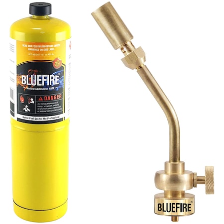 Brass Pencil Flame Torch With MAPP Gas Cylinder